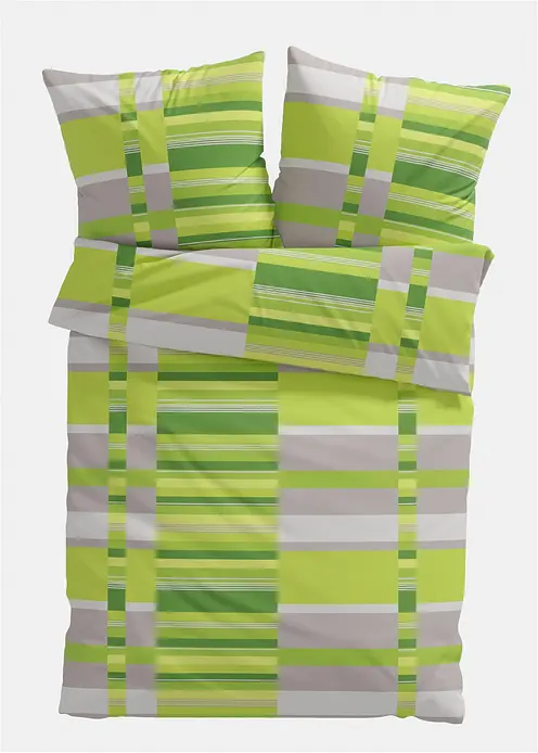 Bettwäsche mit Karomuster in grün von vorne - bonprix Bettwäsche mit Karomuster in grün von vorne - bonprix