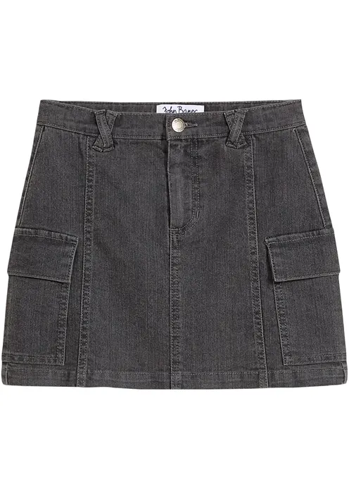 Mädchen Jeansrock in grau von vorne - bonprix Mädchen Jeansrock in grau von vorne - bonprix