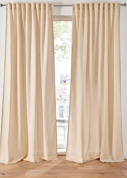 Jacquard Vorhang mit Struktur (1er Pack) in beige - bonprix Jacquard Vorhang mit Struktur (1er Pack) in beige - bonprix