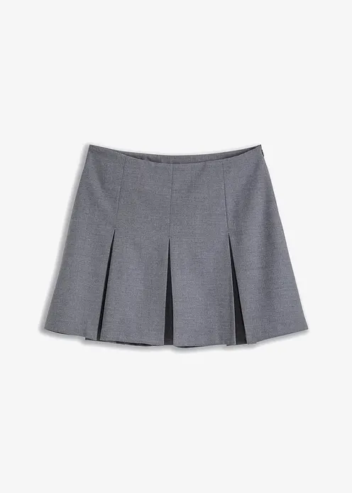 Minirock aus Viskose-Mix in grau von vorne - bonprix Minirock aus Viskose-Mix in grau von vorne - bonprix