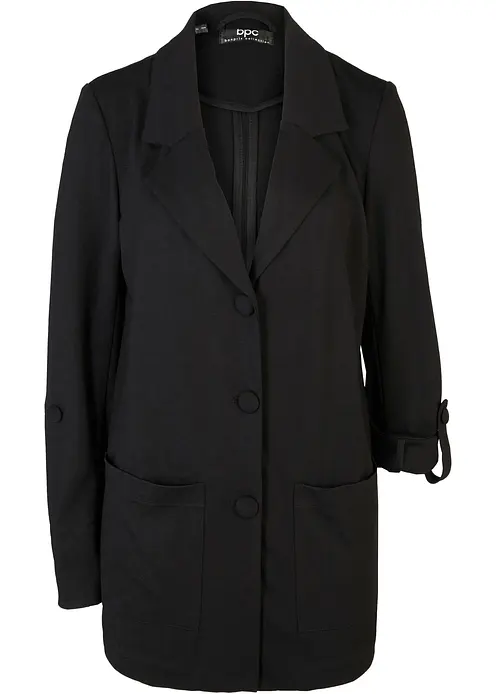 Punto di Roma Longblazer aus Viskose-Mischung in schwarz von vorne - bonprix Punto di Roma Longblazer aus Viskose-Mischung in schwarz von vorne - bonprix