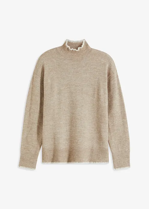 Pullover in beige von vorne - bonprix Pullover in beige von vorne - bonprix