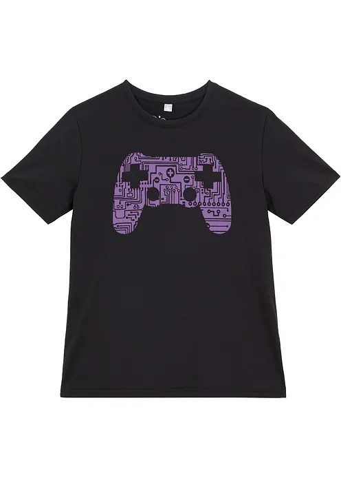 T-Shirt aus reiner Bio-Baumwolle in schwarz von vorne - bonprix T-Shirt aus reiner Bio-Baumwolle in schwarz von vorne - bonprix