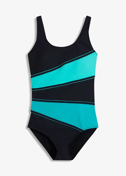 Shape Badeanzug starke Formkraft in schwarz von vorne - bonprix Shape Badeanzug starke Formkraft in schwarz von vorne - bonprix