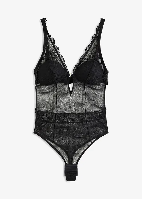 Stringbody ohne Bügel in schwarz von vorne - bonprix Stringbody ohne Bügel in schwarz von vorne - bonprix