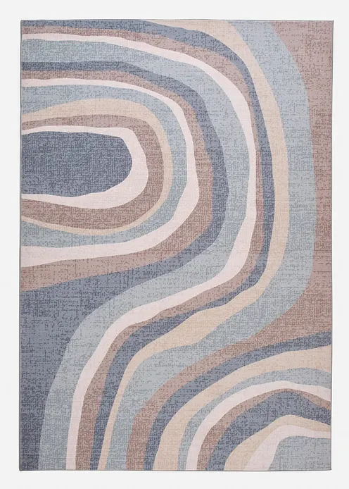 Teppich mit moderner Musterung in blau von vorne - bonprix Teppich mit moderner Musterung in blau von vorne - bonprix