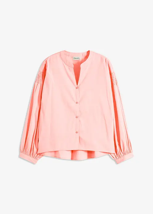 Vokuhila-Bluse in rosa von vorne - bonprix Vokuhila-Bluse in rosa von vorne - bonprix