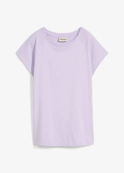 T-Shirt aus reiner Bio-Baumwolle in lila von vorne - bonprix T-Shirt aus reiner Bio-Baumwolle in lila von vorne - bonprix