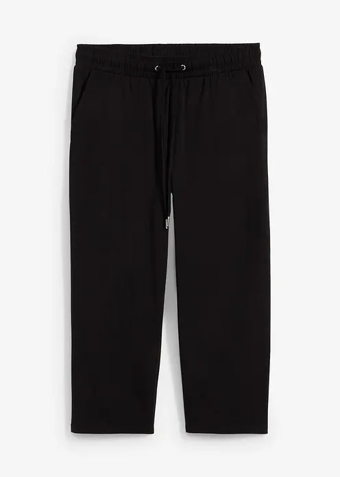 Sweathose aus Baumwoll-Stretch in schwarz von vorne - bonprix Sweathose aus Baumwoll-Stretch in schwarz von vorne - bonprix