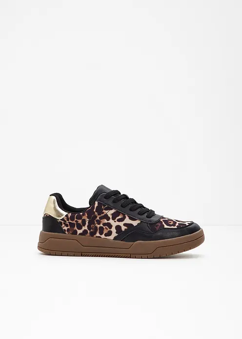 Sneaker mit Animal-Details in schwarz - bonprix Sneaker mit Animal-Details in schwarz - bonprix