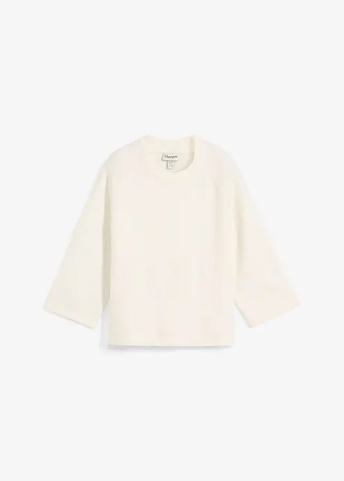 Oversized Strickshirt in weiß von vorne - bonprix Oversized Strickshirt in weiß von vorne - bonprix