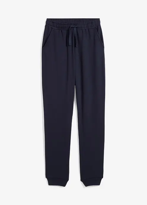 Jogginghose aus weichem Baumwoll-Mix in blau von vorne - bonprix Jogginghose aus weichem Baumwoll-Mix in blau von vorne - bonprix