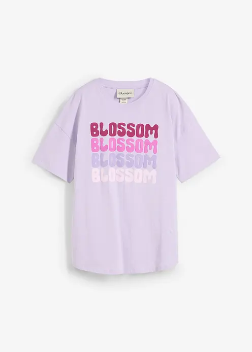 Oversize-Boxyshirt aus Bio-Baumwolle in lila von vorne - bonprix Oversize-Boxyshirt aus Bio-Baumwolle in lila von vorne - bonprix