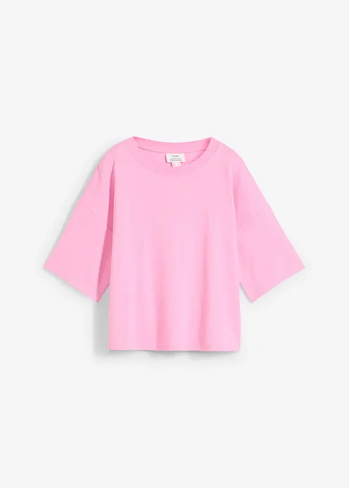 T-Shirt aus reiner Bio-Baumwolle in rosa von vorne - bonprix T-Shirt aus reiner Bio-Baumwolle in rosa von vorne - bonprix