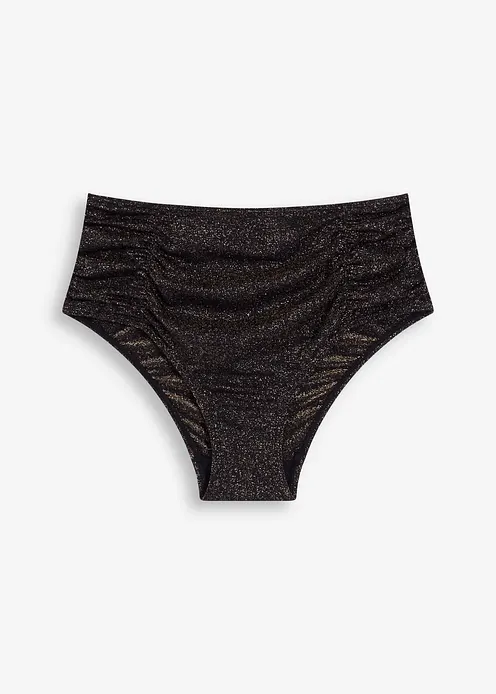 Glitzernde Bikinihose in schwarz von vorne - bonprix Glitzernde Bikinihose in schwarz von vorne - bonprix