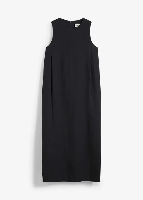 Maxikleid mit Eingriffstaschen aus Viskose-Mix in schwarz von vorne - bonprix Maxikleid mit Eingriffstaschen aus Viskose-Mix in schwarz von vorne - bonprix