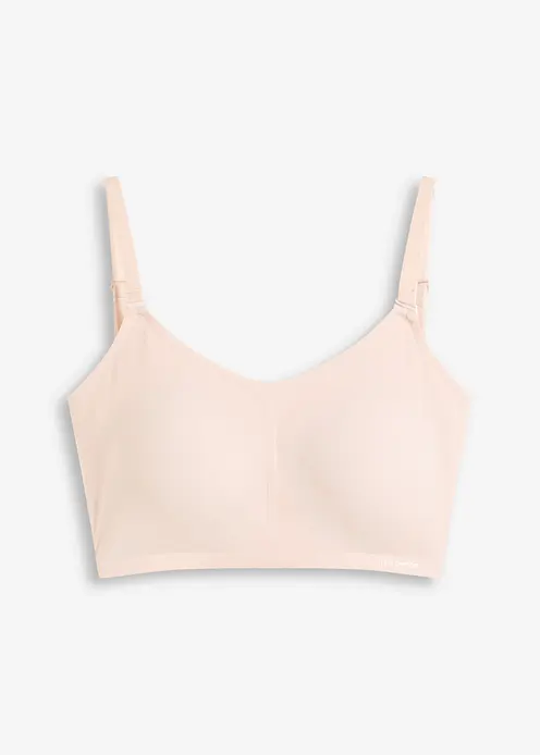 Wattiertes Feel Comfort Multiway Seamless Bralette in beige von vorne - bonprix Wattiertes Feel Comfort Multiway Seamless Bralette in beige von vorne - bonprix