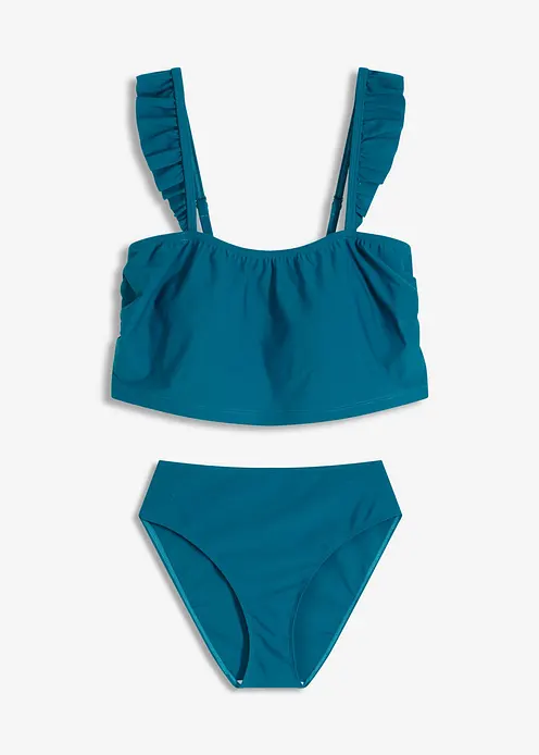 Bustier Bikini (2-tlg.Set) in petrol von vorne - bonprix Bustier Bikini (2-tlg.Set) in petrol von vorne - bonprix