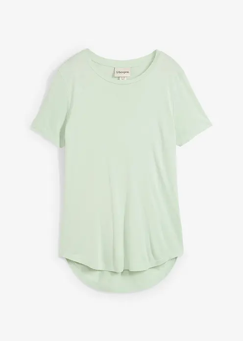 Longshirt aus softer Viskose in grün von vorne - bonprix Longshirt aus softer Viskose in grün von vorne - bonprix