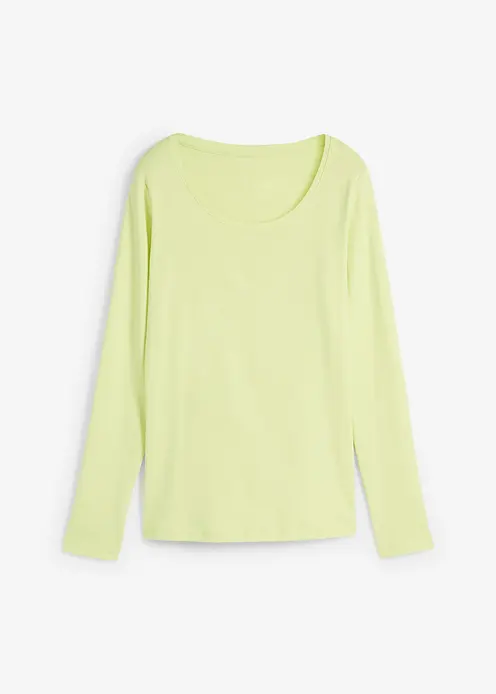 Langarmshirt aus reiner Bio-Baumwolle in grün von vorne - bonprix Langarmshirt aus reiner Bio-Baumwolle in grün von vorne - bonprix