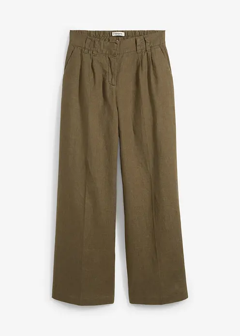 Leinenhose in grün von vorne - bonprix Leinenhose in grün von vorne - bonprix