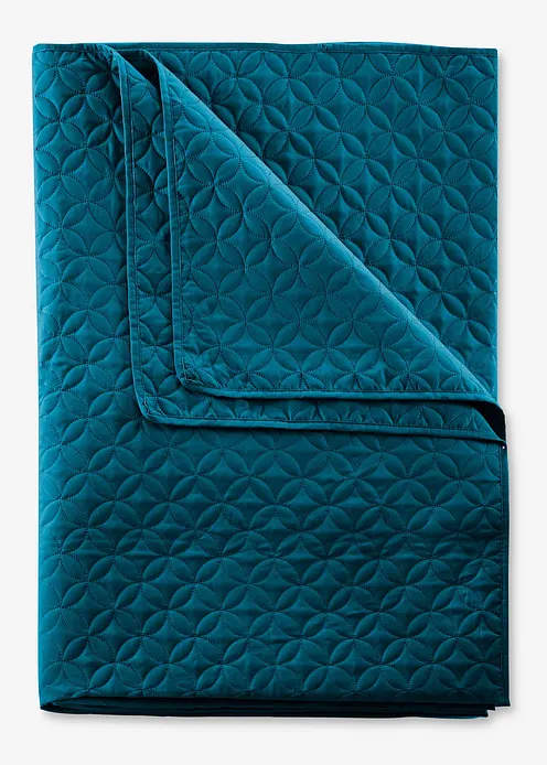 Tagesdecke mit Steppung in petrol von vorne - bonprix Tagesdecke mit Steppung in petrol von vorne - bonprix
