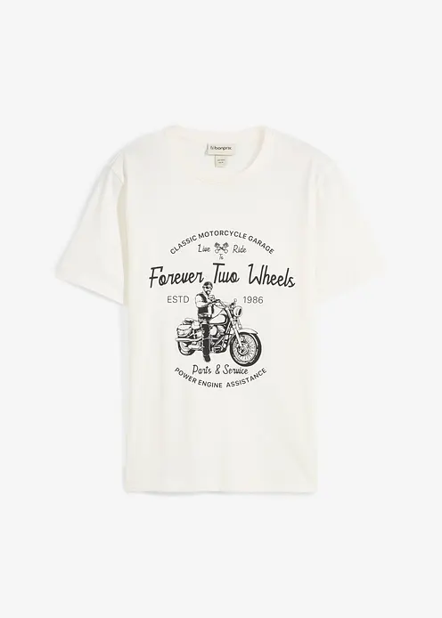 T-Shirt aus reiner Bio-Baumwolle in weiß von vorne - bonprix T-Shirt aus reiner Bio-Baumwolle in weiß von vorne - bonprix