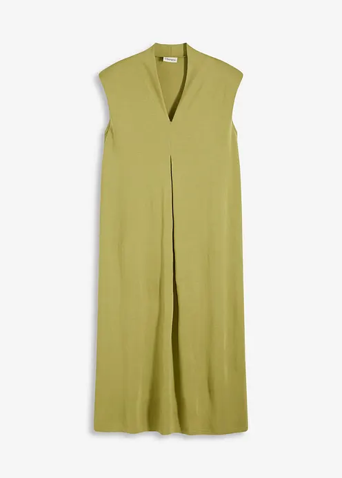 Jerseykleid aus Viskose-Mix mit Schulterpolster in grün von vorne - bonprix Jerseykleid aus Viskose-Mix mit Schulterpolster in grün von vorne - bonprix