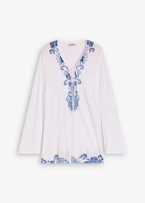 Strand Tunika aus Viskose in weiß von vorne - bonprix Strand Tunika aus Viskose in weiß von vorne - bonprix