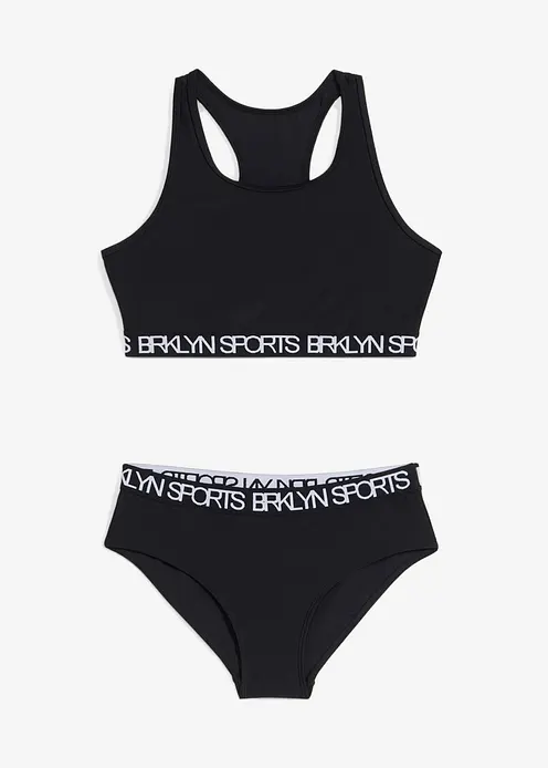 Bikini (2-tlg.Set) in schwarz von vorne - bonprix Bikini (2-tlg.Set) in schwarz von vorne - bonprix