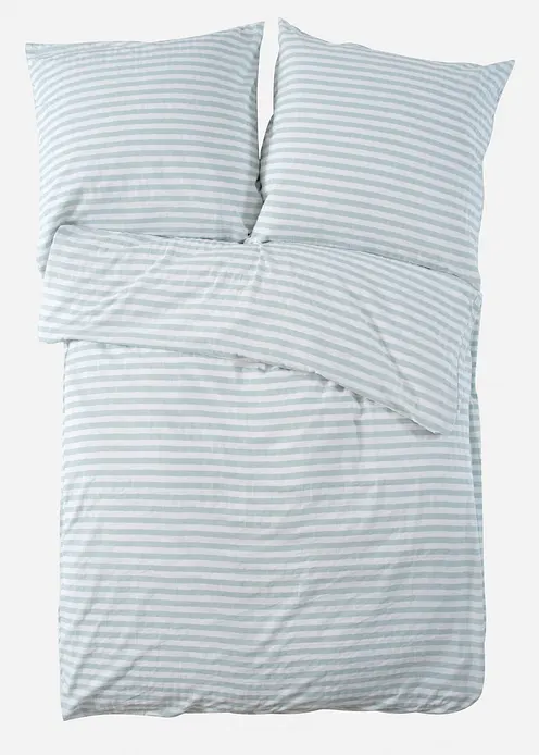 Bettwäsche mit Streifen in grau von vorne - bonprix Bettwäsche mit Streifen in grau von vorne - bonprix