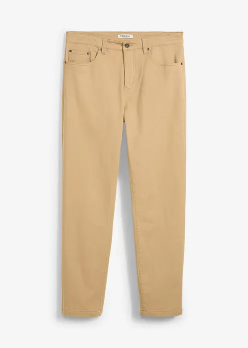 Classic Fit Stretch-Hose, Straight in beige von vorne - bonprix Classic Fit Stretch-Hose, Straight in beige von vorne - bonprix