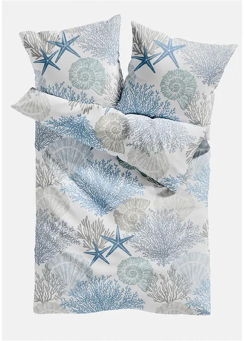 Bettwäsche mit maritimen Muster in blau von vorne - bonprix Bettwäsche mit maritimen Muster in blau von vorne - bonprix