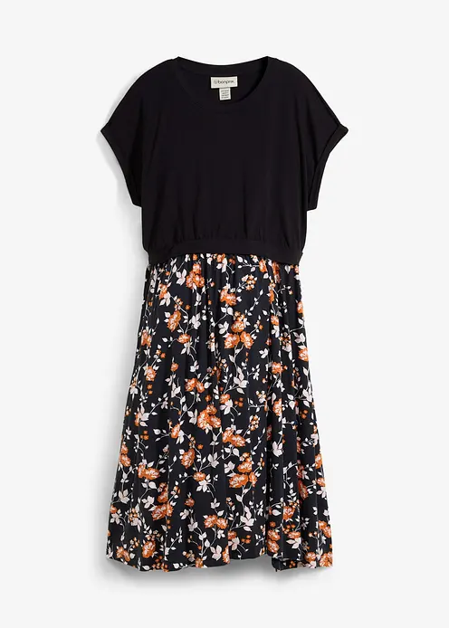 2-in-1 Umstands- und Stillkleid mit Taschen in schwarz von vorne - bonprix 2-in-1 Umstands- und Stillkleid mit Taschen in schwarz von vorne - bonprix