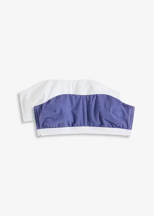 Bandeau-BH mit Bio-Baumwolle  (2er Pack) in weiß von vorne - bonprix Bandeau-BH mit Bio-Baumwolle  (2er Pack) in weiß von vorne - bonprix