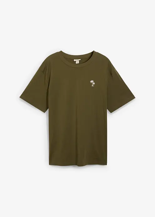 T-Shirt mit Rückenprint, Loose Fit in grün von vorne - bonprix T-Shirt mit Rückenprint, Loose Fit in grün von vorne - bonprix