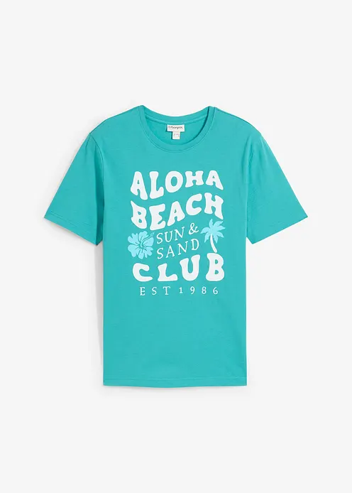 T-Shirt aus reiner Baumwolle in grün von vorne - bonprix T-Shirt aus reiner Baumwolle in grün von vorne - bonprix