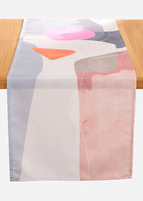 Tischläufer mit grafischem Druck wasserabweisend in beige von vorne - bonprix Tischläufer mit grafischem Druck wasserabweisend in beige von vorne - bonprix