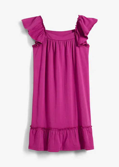 Jerseykleid aus elastischerm Bio-Baumwoll-Mix in lila von vorne - bonprix Jerseykleid aus elastischerm Bio-Baumwoll-Mix in lila von vorne - bonprix