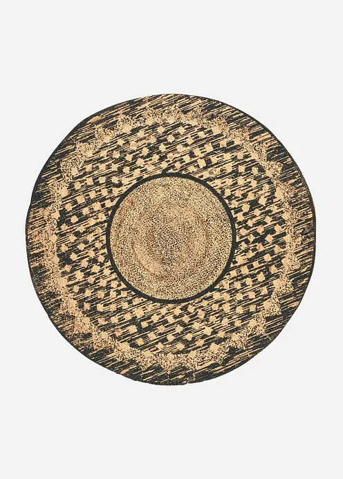 Runder Kelim-Teppich in beige von vorne - bonprix Runder Kelim-Teppich in beige von vorne - bonprix