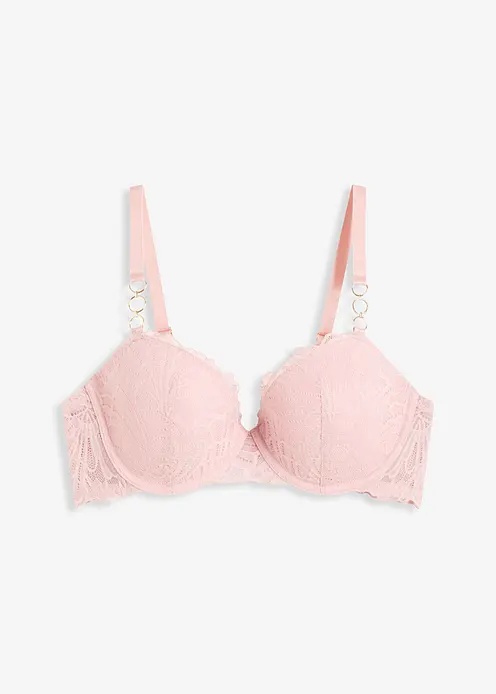 Schalen-BH aus Spitze in rosa von vorne - bonprix Schalen-BH aus Spitze in rosa von vorne - bonprix