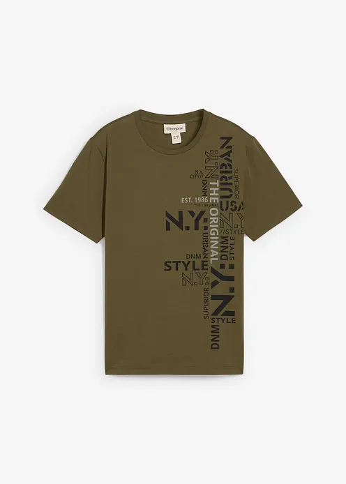T-Shirt aus reiner Bio-Baumwolle in grün von vorne - bonprix T-Shirt aus reiner Bio-Baumwolle in grün von vorne - bonprix