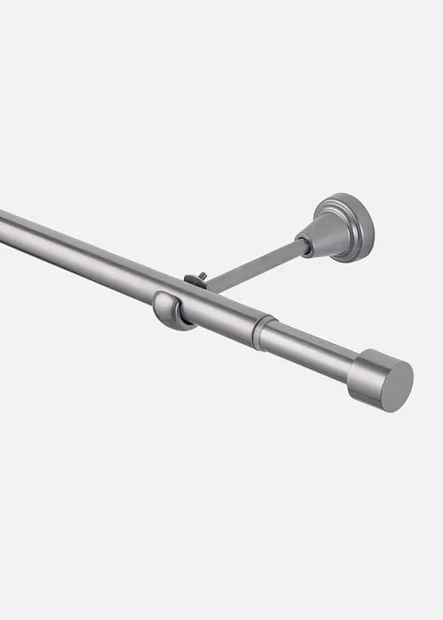 Gardinenstange ausziehbar für Wand-und Deckenmontage in silber von vorne - bonprix Gardinenstange ausziehbar für Wand-und Deckenmontage in silber von vorne - bonprix