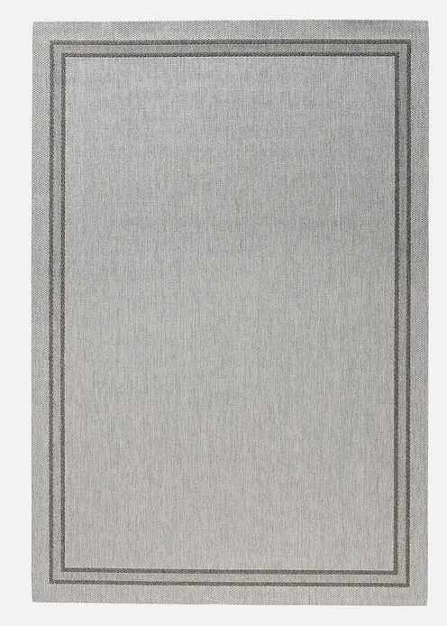 In- und Outdoor Teppich mit Bordüre in grau - bonprix In- und Outdoor Teppich mit Bordüre in grau - bonprix