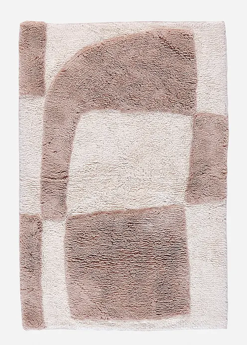 Badematte mit geometrischen Design in beige - bonprix Badematte mit geometrischen Design in beige - bonprix