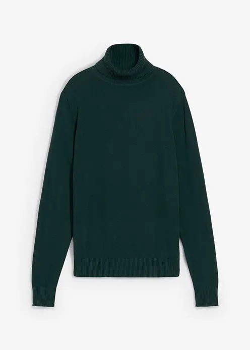 Rollkragenpullover in grün von vorne - bonprix Rollkragenpullover in grün von vorne - bonprix