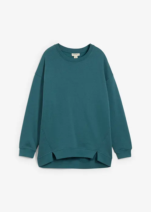 Oversize-Sweatshirt in petrol von vorne - bonprix Oversize-Sweatshirt in petrol von vorne - bonprix