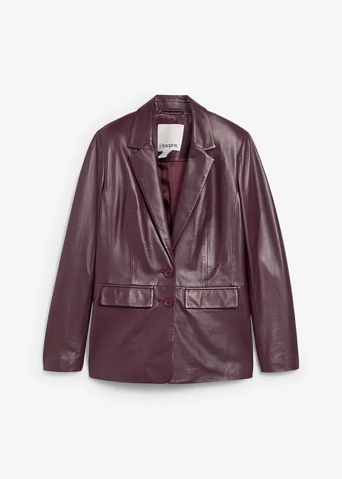 Blazer aus Lammnappa in braun von vorne - bonprix Blazer aus Lammnappa in braun von vorne - bonprix