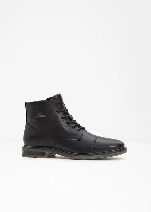 Bugatti Schnürstiefeletten aus Leder in schwarz - Bugatti Bugatti Schnürstiefeletten aus Leder in schwarz - Bugatti