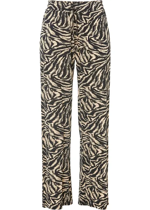 Jersey-Hose aus fließendem Viskose-Mix in schwarz von vorne - bonprix Jersey-Hose aus fließendem Viskose-Mix in schwarz von vorne - bonprix